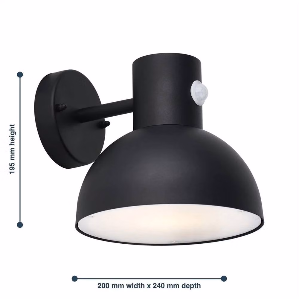 EONLION 2 Modern LED Outdoor Wall Light with Motion Sensor in Black – 2