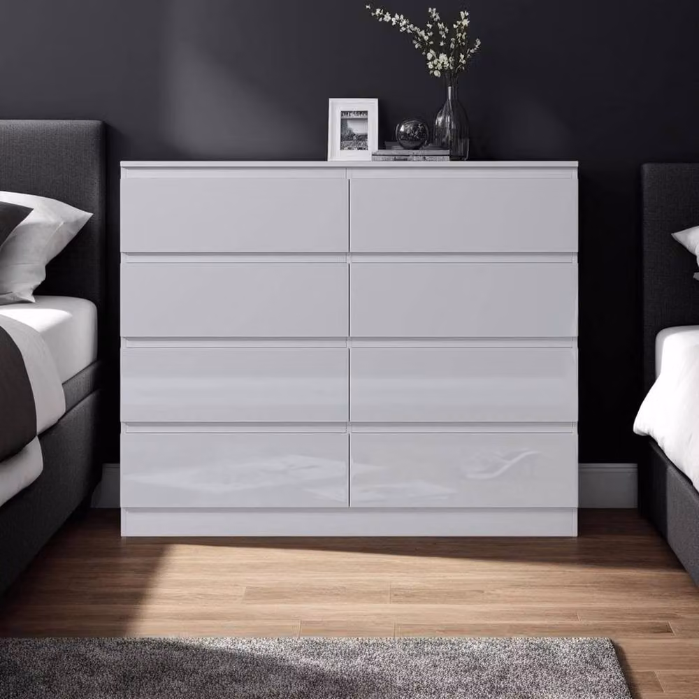 FWStyle SPETLEK White 8 Drawer Chest – 3