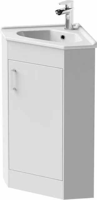 FORGEVIO White Corner Vanity Unit with Basin