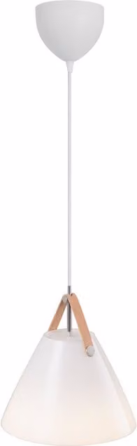 Nordlux Strap Suspended Pendant Light with White Glass Shade, Diameter: 27 cm