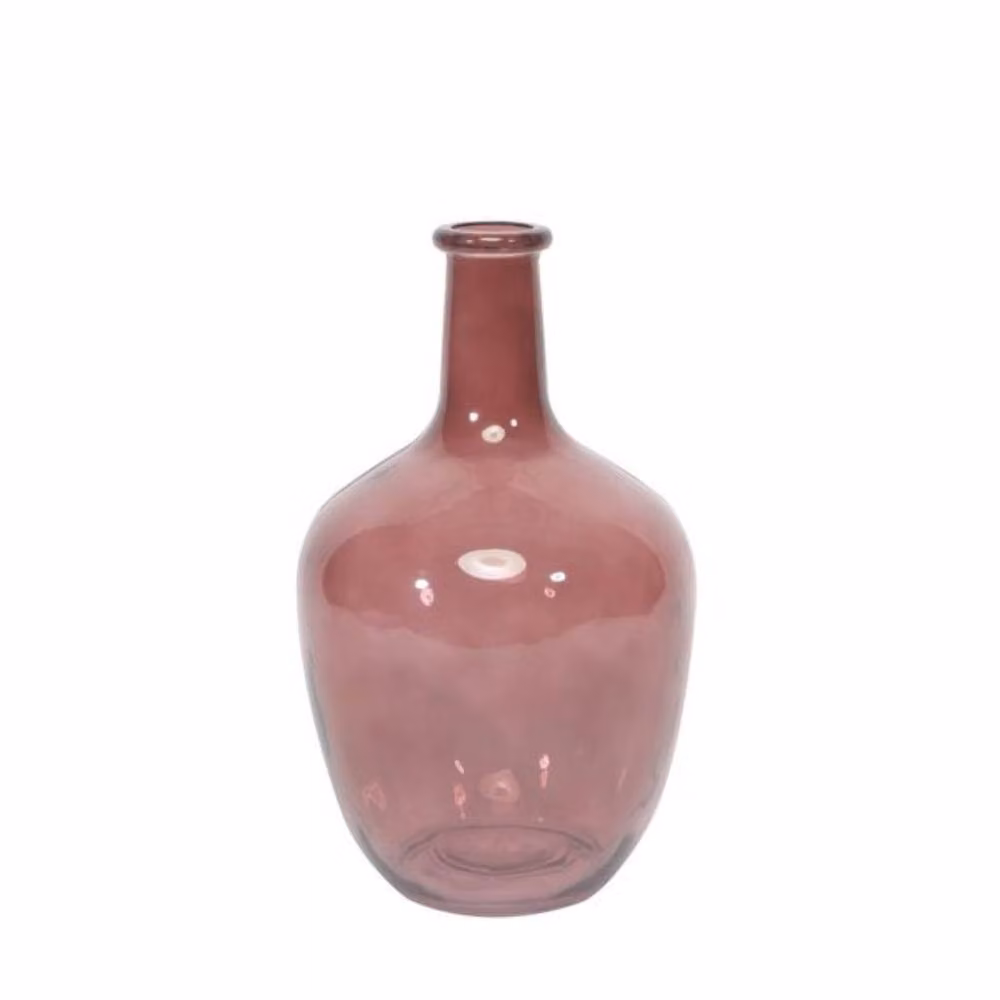 KDMD Segovia Glass Bottle in Pink, H 25.5 cm x W 15 cm – 2