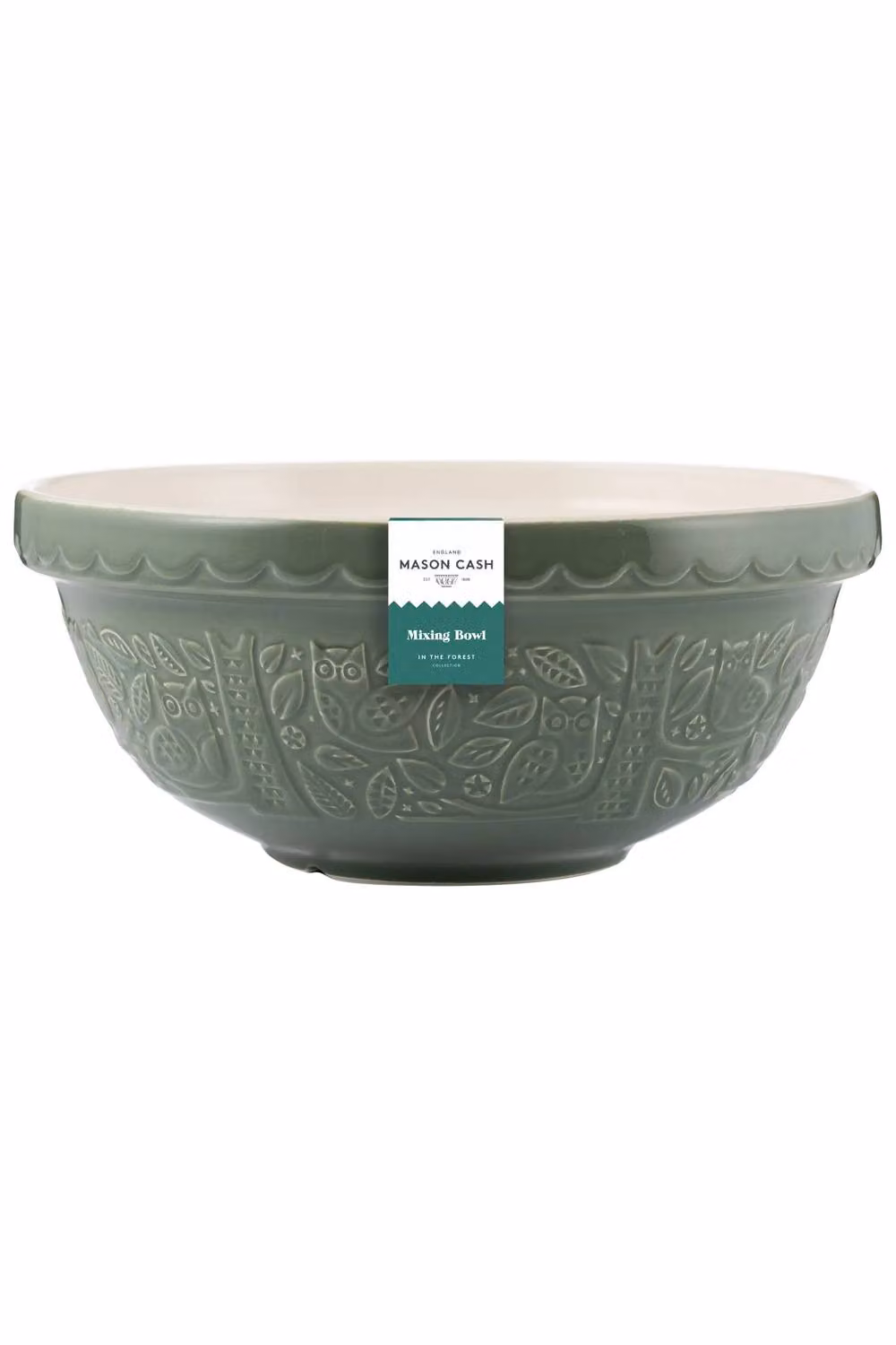 Mason Cash In the Forest Owl S18 Ceramic Mixing Bowl, Green, Diameter: 26 cm – 4