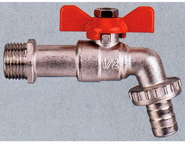 Plasson 1/4 Turn Brass Bibcock 3/4 inch in Grey