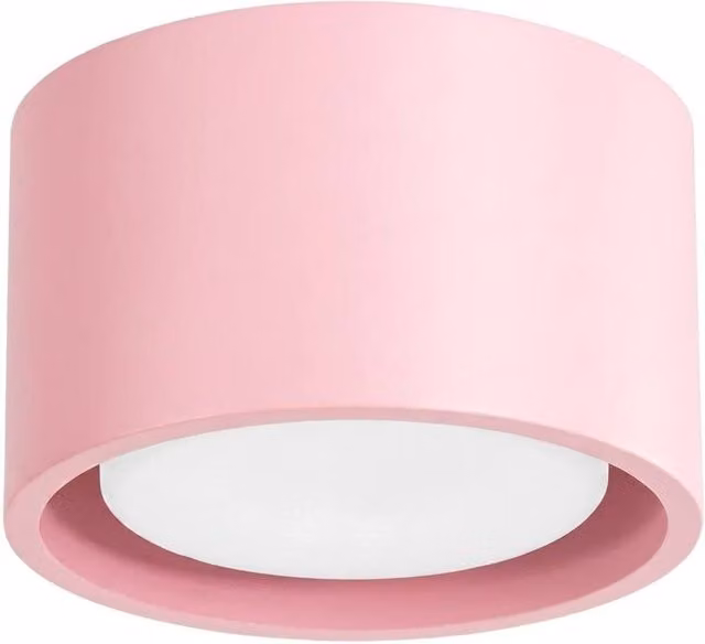 Sollux Lighting minimalist round ceiling lamp in pink, W/D/H: 6 x 10 x 10 cm