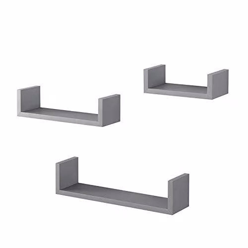 Spot on Dealz Harmony Set of 3 Grey Floating Wall Shelves – 2