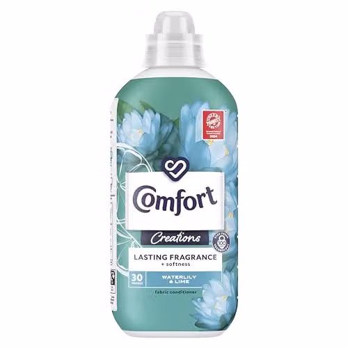 Comfort Waterlily and Lime Fabric Conditioner, 900 ml – 1