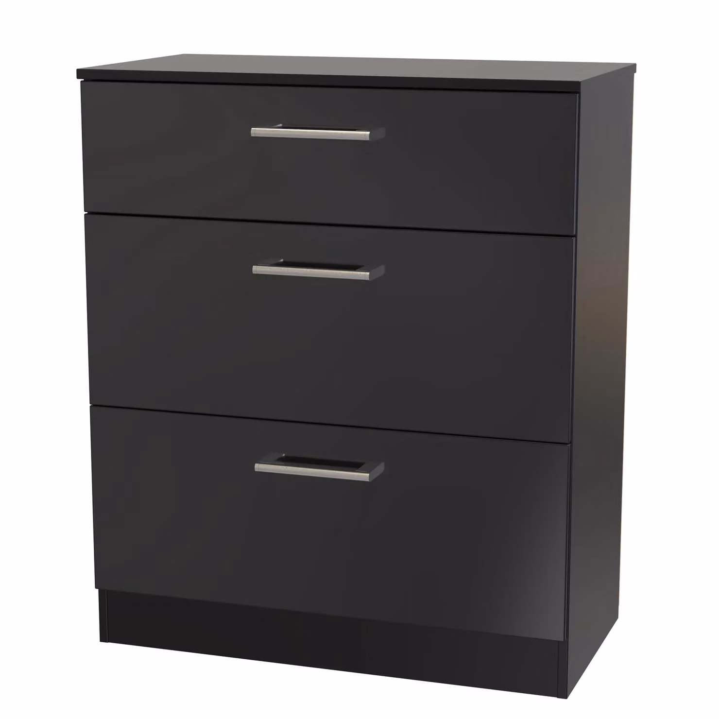 Ready Assembled 2 U Cornwall 3 Drawer Deep Chest in Black – 3
