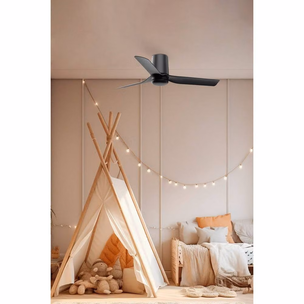 Faro Barcelona Mini Punt Tub Small Black DC Ceiling Fan with Remote Control and Timer – 5