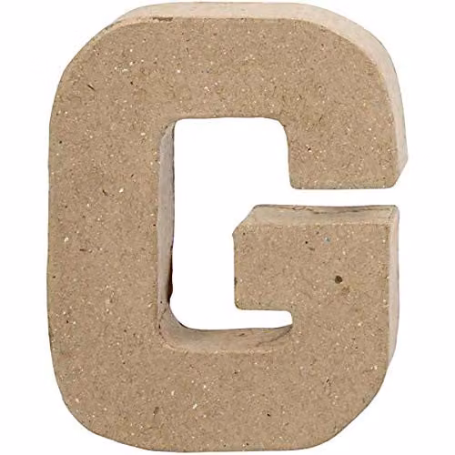 Creativ Company Create Craft Letter Small, Beige Concrete, Height: 10 cm