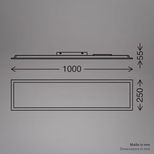 Briloner LED Ceiling Panel White, 22W, 2300lm, 4000K, IP44, W/D/H: 100 x 25 x 6 cm – 8