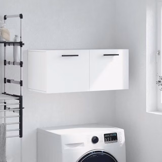 Berkfield Home White Wall Mounted Cabinet W/D/H: 80 x 36.5 x 35 cm – 1