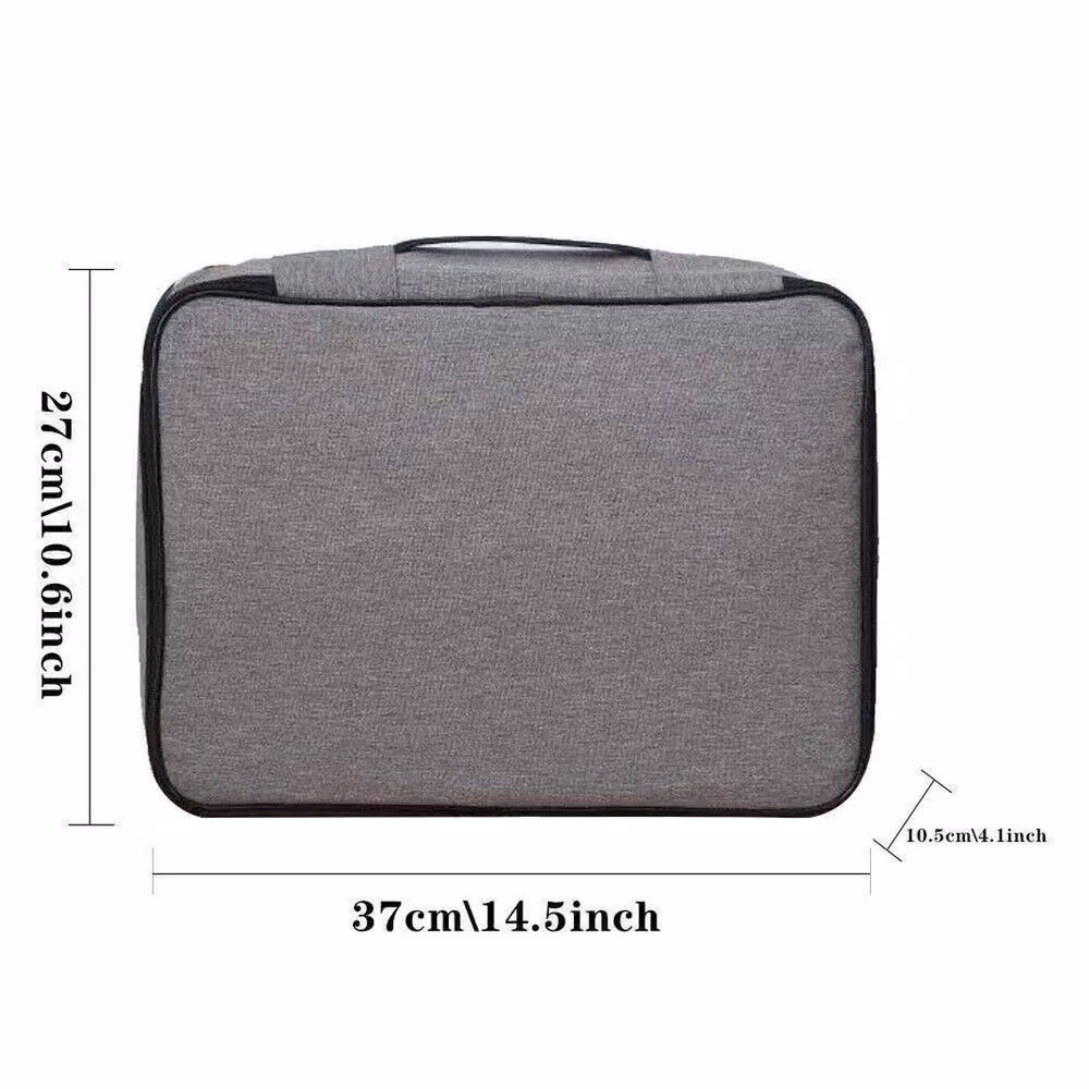 KORVIXA Waterproof Document Box Storage Organizer in Grey, Width: 50 cm – 2