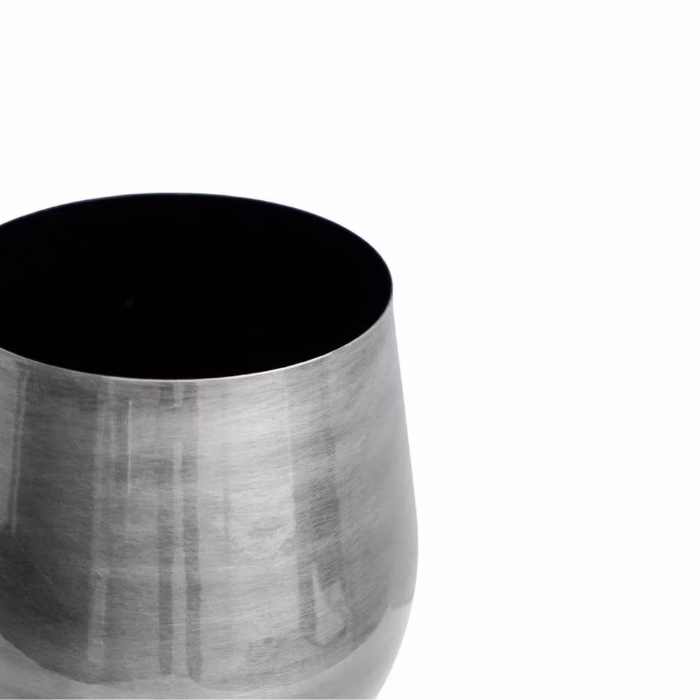 Lemon Pavilion Furniture and Decor Antique Pewter Bell Bottomed Planter, Silver, W: 22 cm, D: 22 cm, H: 22 cm – 2