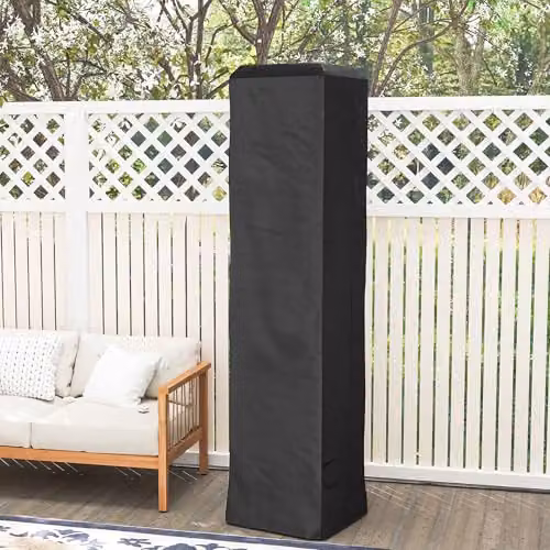 Outsunny Heavy Duty Black Polyester Gas Pyramid Patio Heater Cover – 8