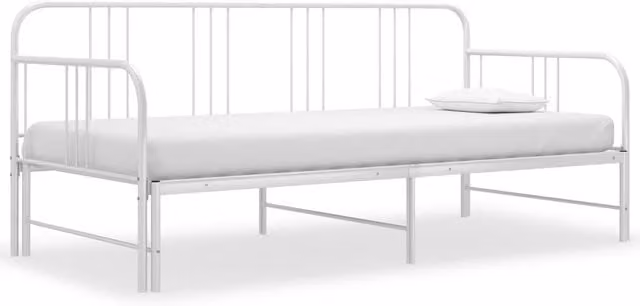 Berkfield Home White Metal Pull-out Sofa Bed Frame
