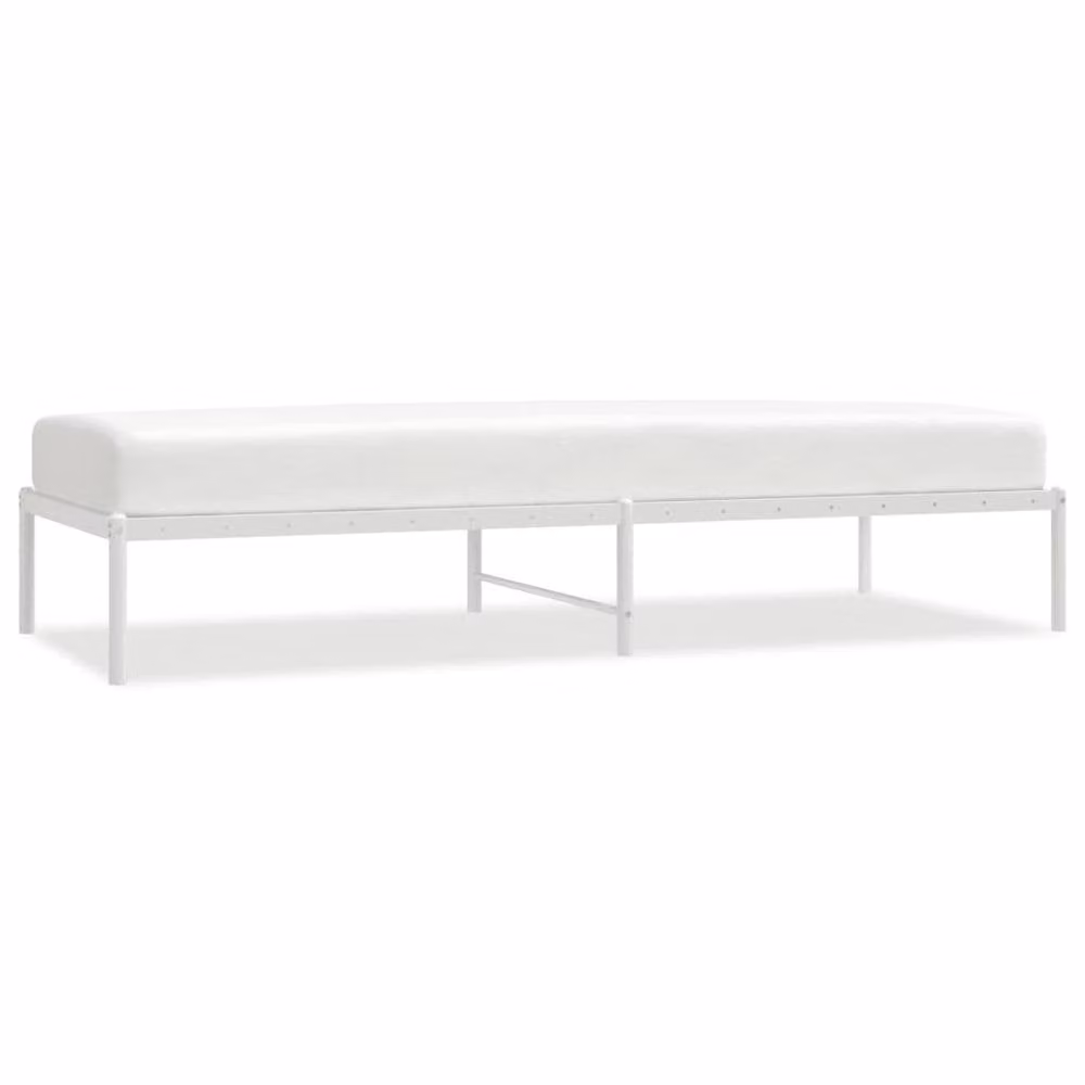 Berkfield Home Metal Bed Frame, White, W: 80 cm, L: 200 cm – 2