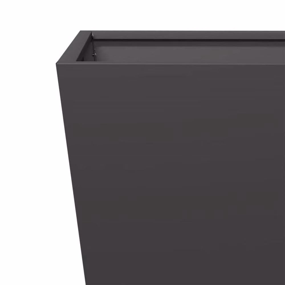 Berkfield Home Steel Garden Planter Tub, Black, W/D/H: 30 x 30 x 30 cm – 4