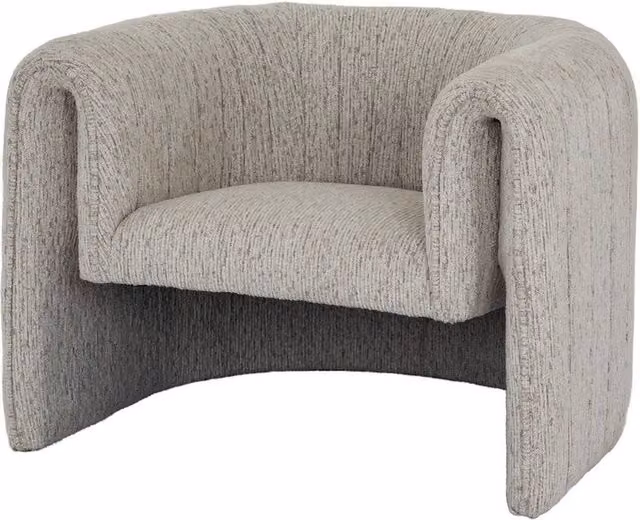 Lemon Pavilion Avia Mist Indoor Occasional Armchair in Grey with Solid Wood Frame, W: 86 cm, D: 97 cm, H: 72 cm