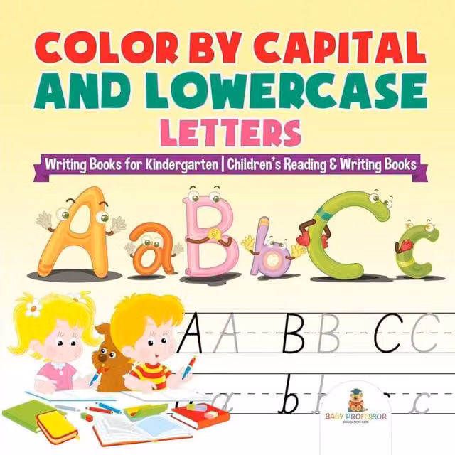 Baby Professor Colour by Capital and Lowercase Letters Multicolour Penmanship Writing Books for Children