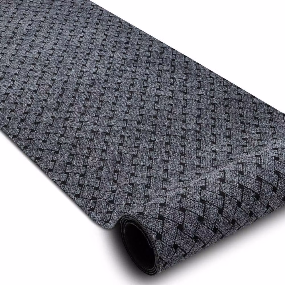 RugsX Grey Non-Slip Polypropylene Rectangular Runner, W: 200 cm, L: 300 cm – 2