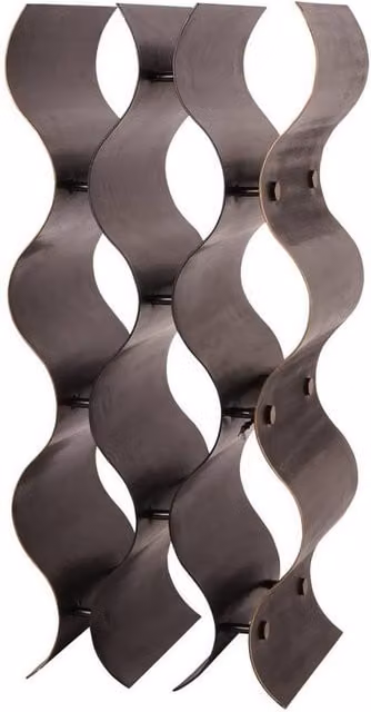 The Libra Company Stamford Vintage 9 Bottle Wine Rack in Bronze Metal, W: 24 cm, D: 19 cm, H: 52 cm – 1