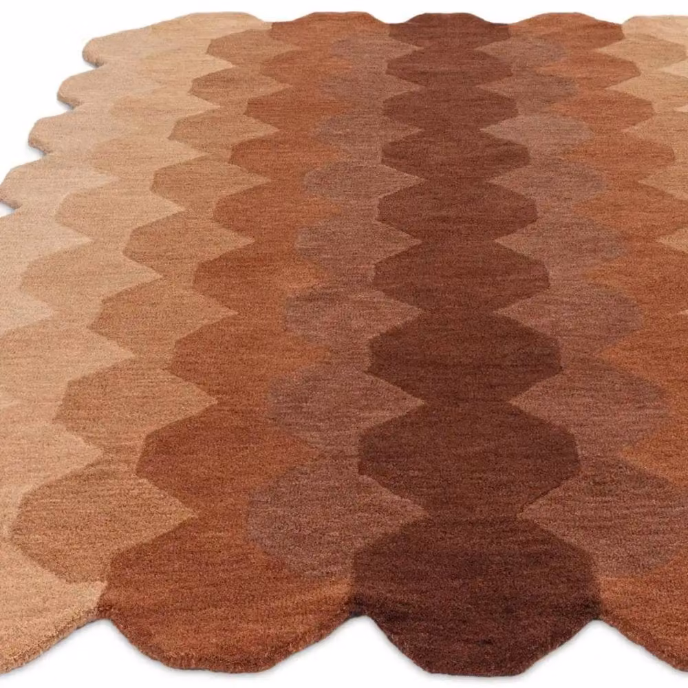 The Rug Shop UK Orange Handmade Wool Modern Abstract Area Rug, W: 200 cm, D: 290 cm – 3