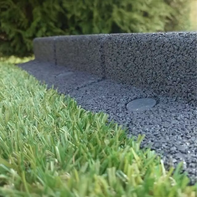 Primrose Flexible Weatherproof Rubber Lawn Edging, Grey