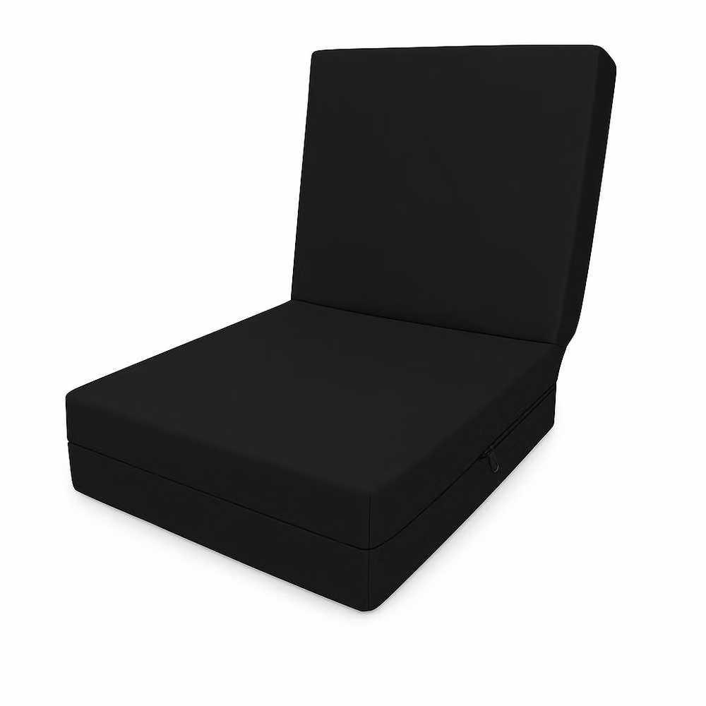 House of Home Single Size Black Folding Chair Bed with Foam Upholstery – 4