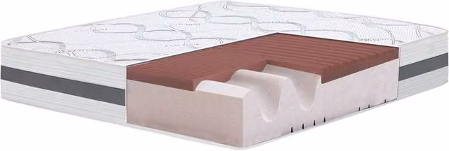 The White Stone Hypoallergenic Viscoelastic Memory Foam Mattress in White, H 27 cm x W 120 cm x D 220 cm – 1
