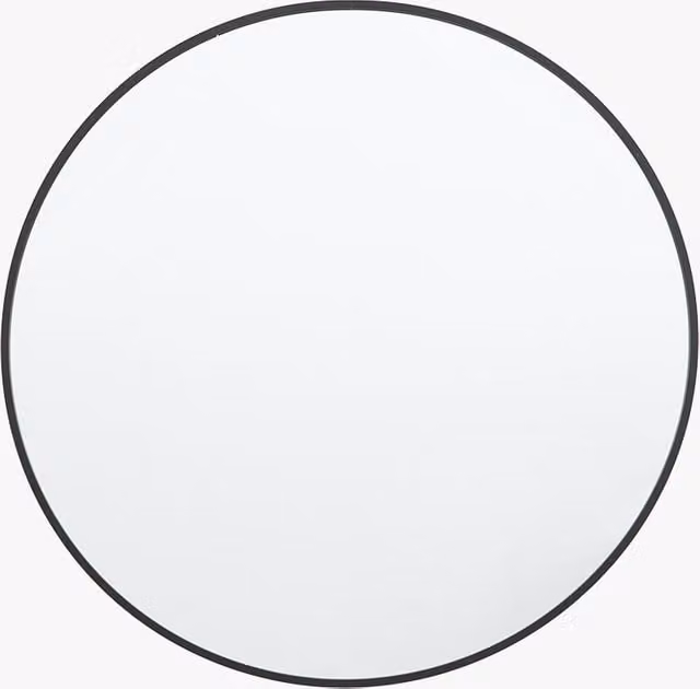 Perch & Parrow Dapper Round Wall Mirror in Black