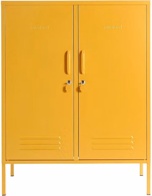 Mustard Made The Midi Storage Locker in Yellow, W/D/H: 40 x 40 x 85 cm
