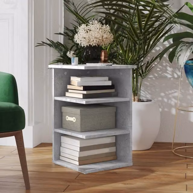 Berkfield Home Side Cabinet in Grey MDF, W/D/H: 35 x 35 x 55 cm – 1