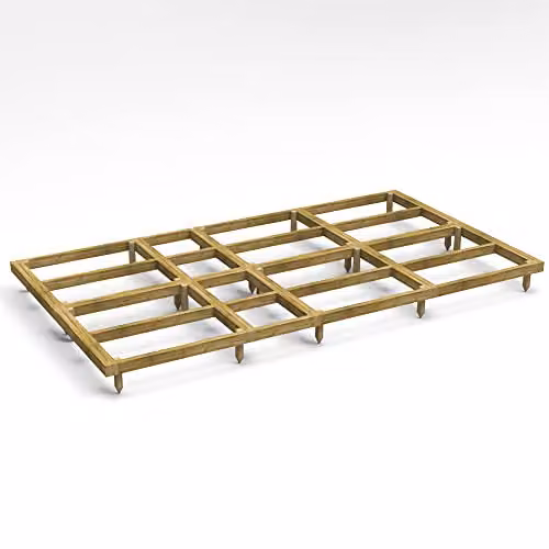 Powersheds Premium Wooden Shed Base with Pressure Treated Tanalised Timber Bearers, Brown