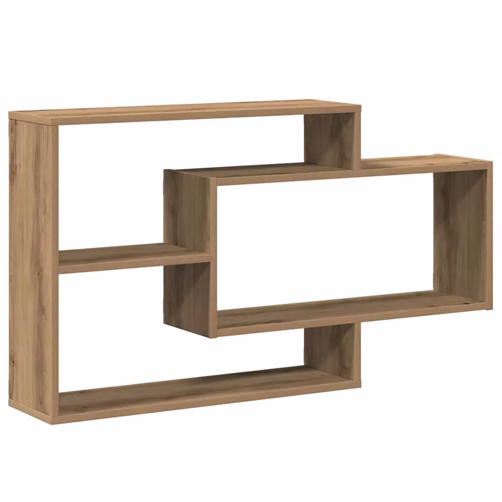 Berkfield Home Artisan Oak Wall Shelf, Brown, W: 104 cm, D: 20 cm, H: 58.5 cm – 2