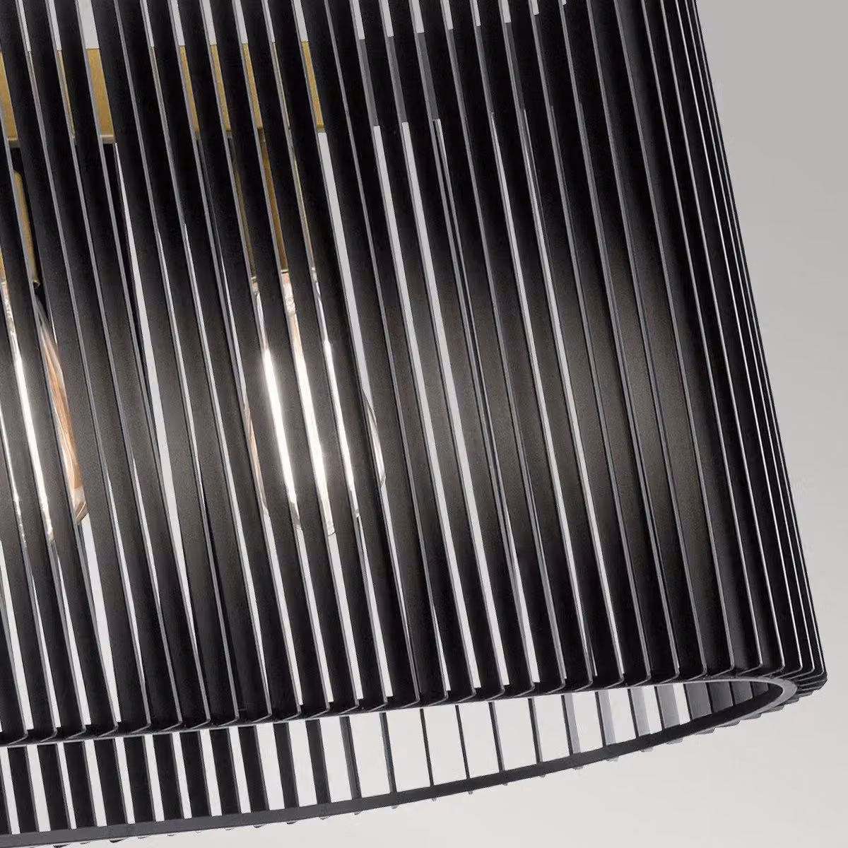 Kichler Linara Wire Frame Pendant Ceiling Light in Black and Natural Brass – 3