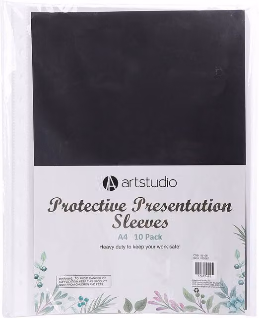 Art Studio Premium Presentation Sleeves A1 Black