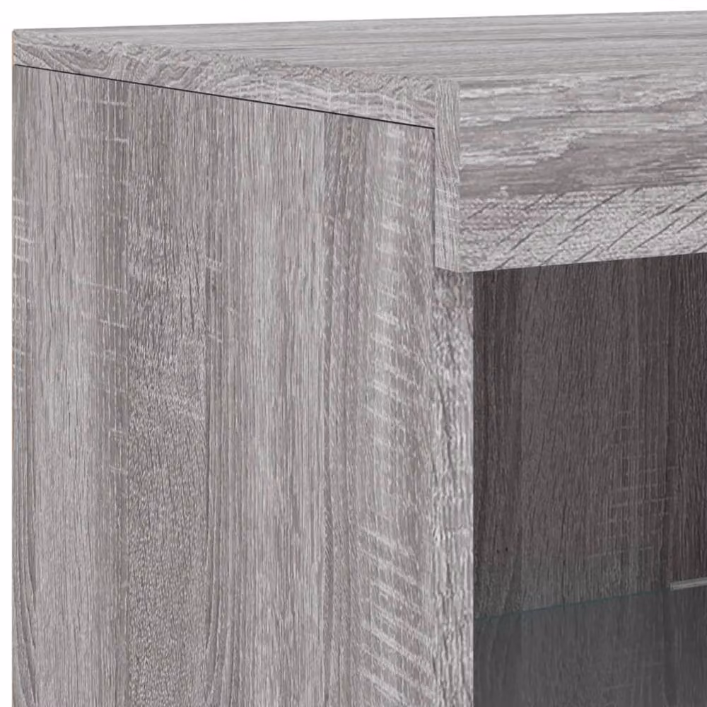 Berkfield Home Modern Sideboard with Integrated LED Lights in Grey Sonoma, W: 181.5 cm, D: 37 cm, H: 100 cm – 5