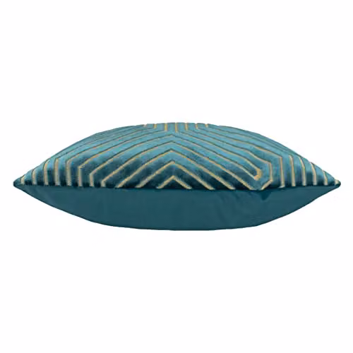 Paoletti Evoke Velvet Square Cushion in Petrol Blue, W/D/H: 45 x 45 x 45 cm – 2