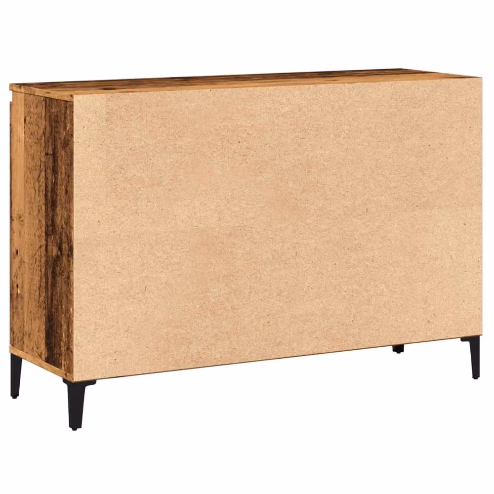 Berkfield Home Old Wood Rustic Sideboard in Brown, W/D/H: 102 x 35 x 70 cm – 5