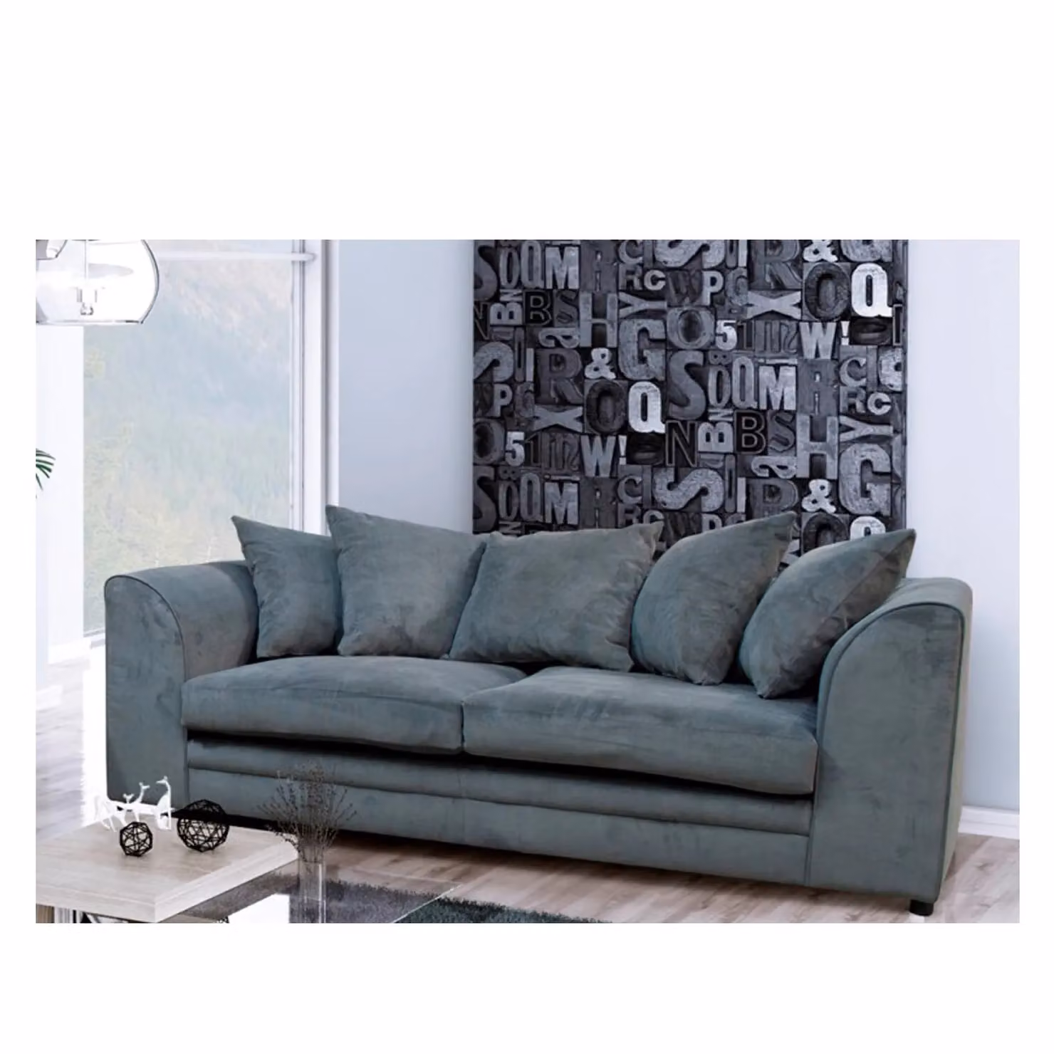 Snugg Furniture UK Limited Chelsea 3 Seater and 2 Seater Sofa Set in Grey – 2