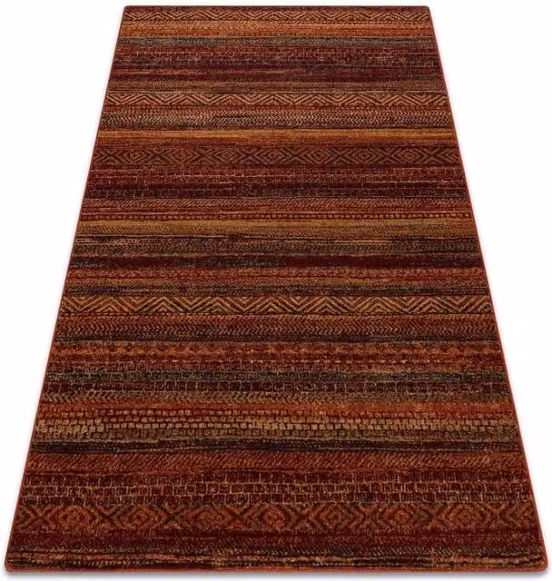 RugsX Wool Omega Vintage Rectangular Rug in Red, W: 66 cm, L: 100 cm