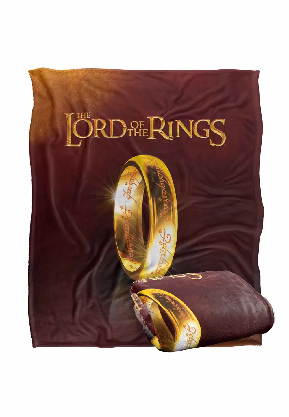 LOGOVISION Lord of the Rings The One Ring Silky Touch Super Soft Throw Blanket, White, W: 152 cm, D: 127 cm – 6