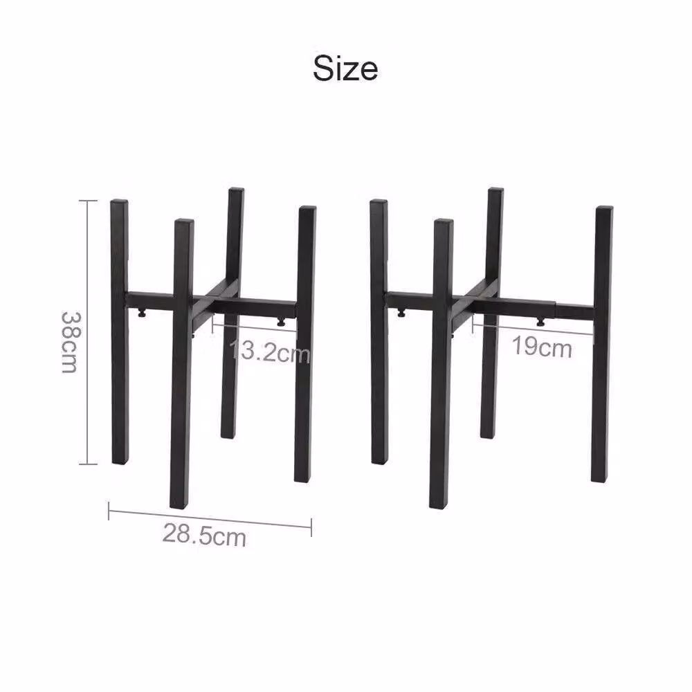 Havendro Adjustable Mid-Century Metal Plant Stand in Black – 2