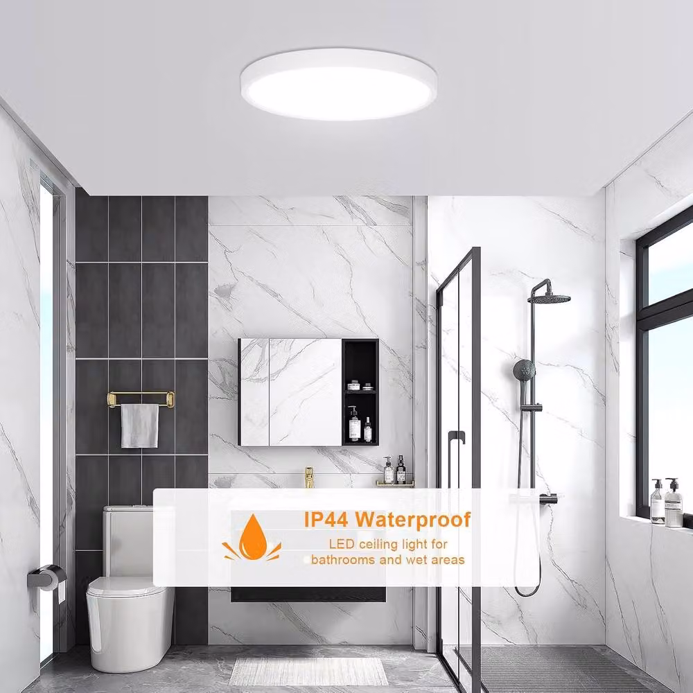 Goeco Modern Dimmable LED Ceiling Light, White, Diameter: 30 cm, 24 W, IP44 – 3