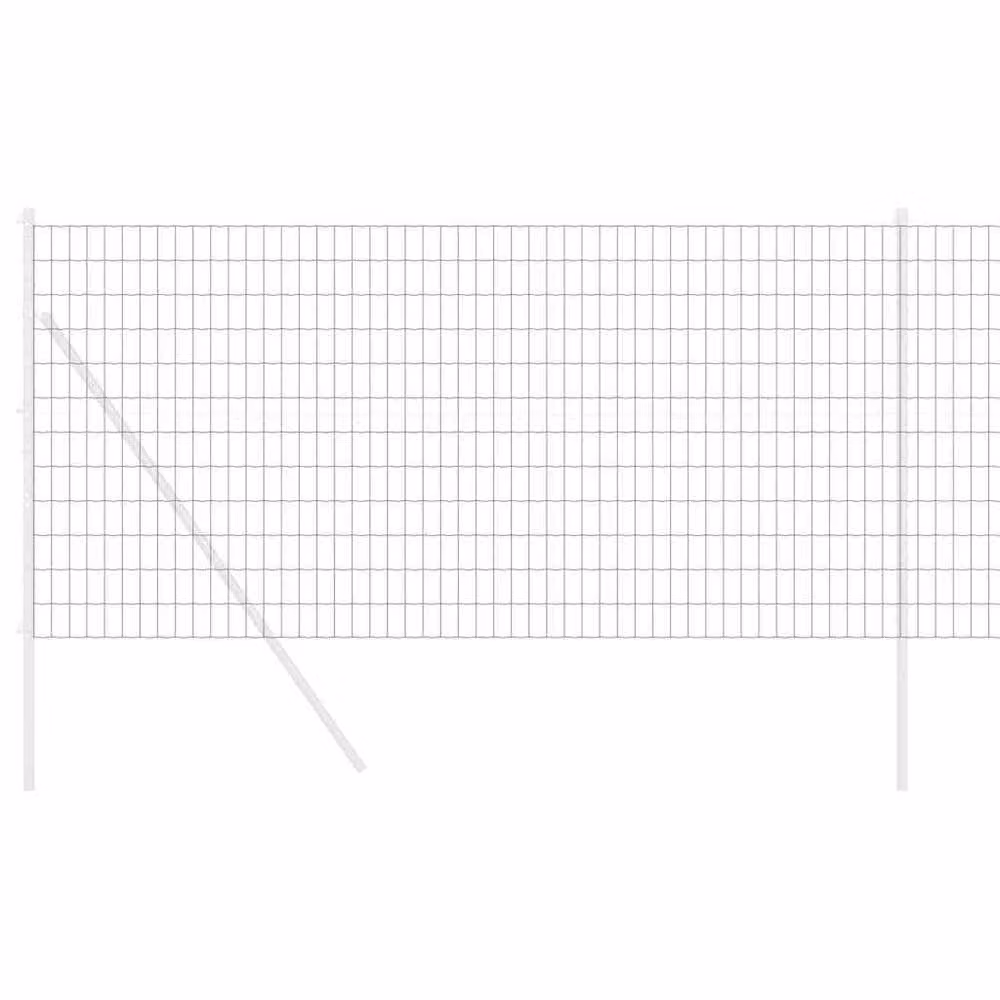 Berkfield Home Euro Fence Grey PVC-Coated Steel Rectangular Fencing, H: 120 cm, L: 25 m – 3