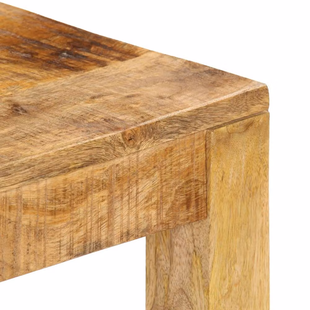 Berkfield Home Square Mango Wood Coffee Table in Brown, W/D/H: 80 x 80 x 40 cm – 2