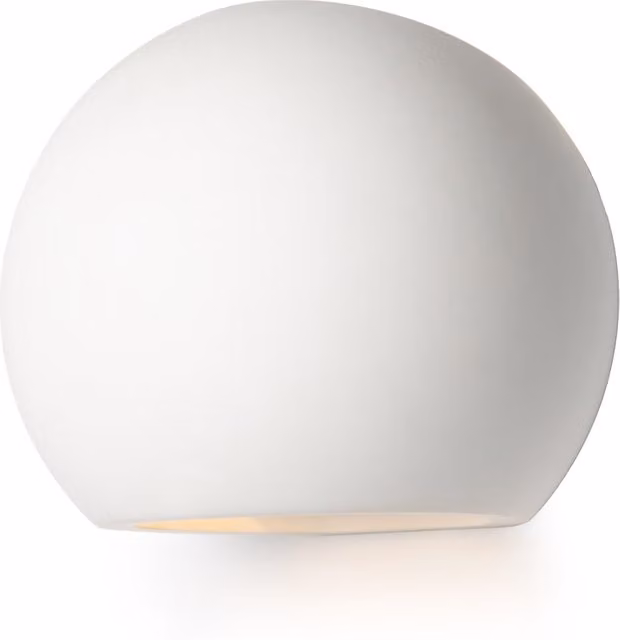Litecraft Vane Round Up and Down Wall Light in White