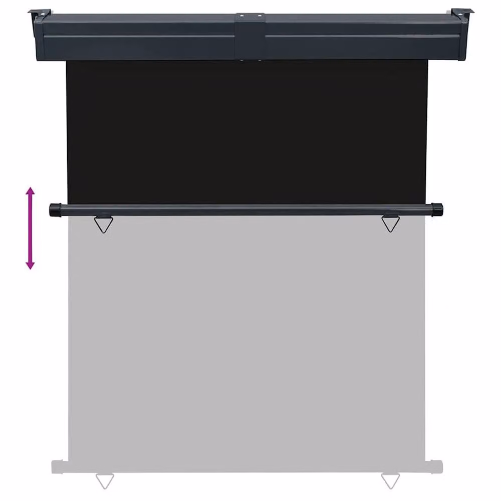 Berkfield Home Stylish Balcony Side Awning in Black, W/H: 140 x 250 cm – 3