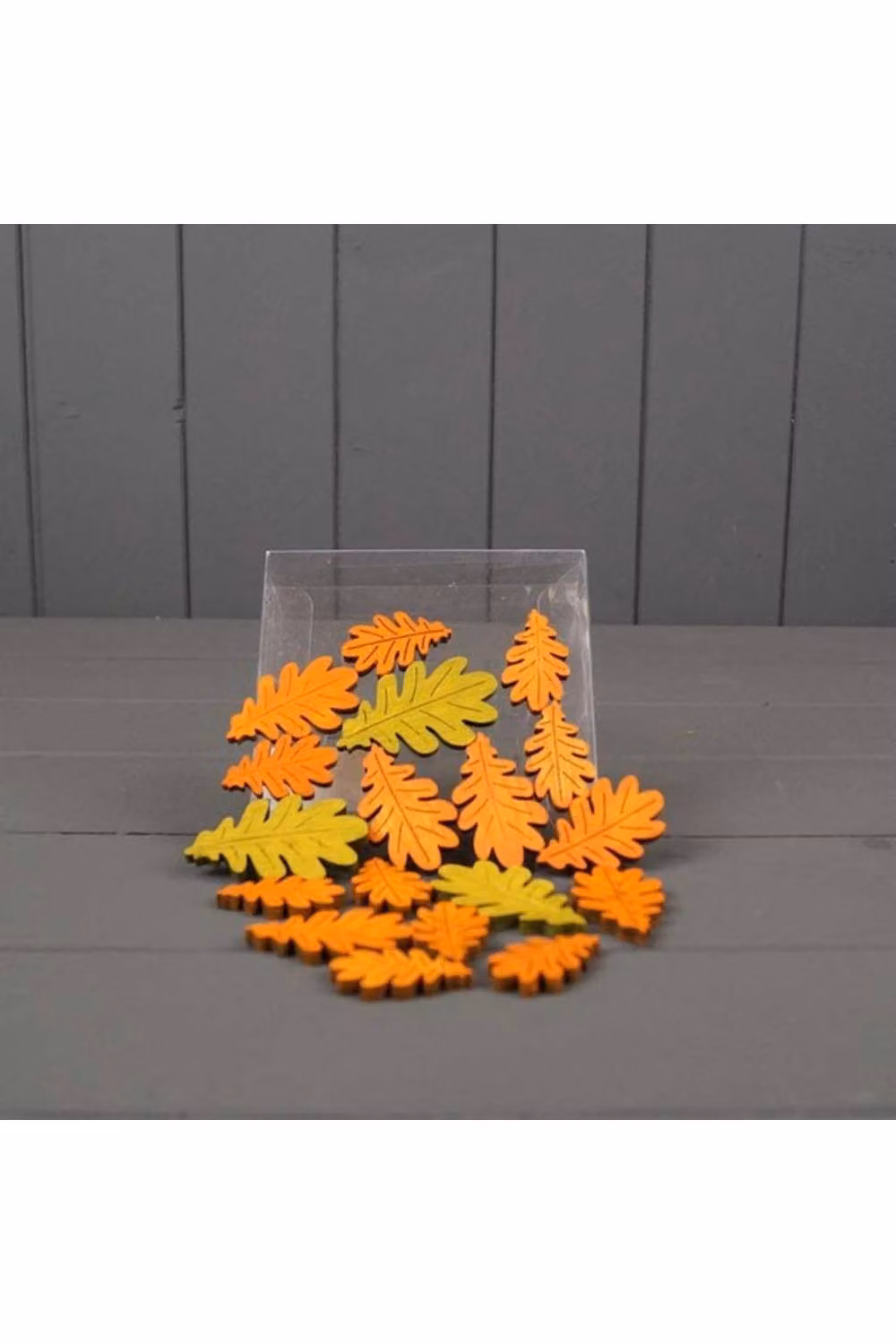 KDMD Set of 18 Multicolour and Orange Wooden Leaf Confetti Pieces – 2