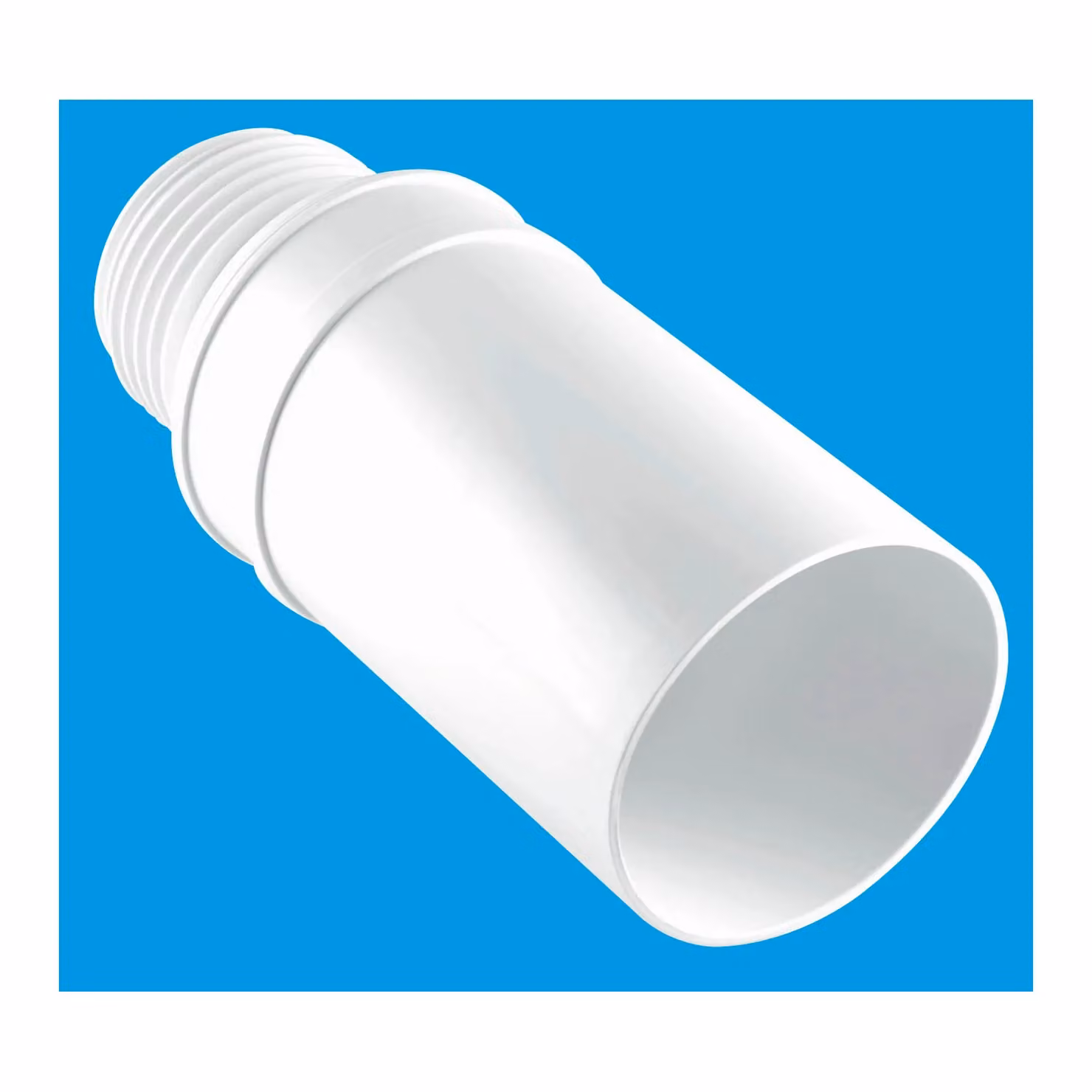 McAlpine MAC-EXTC MACFIT White Plastic Adjustable Length Straight Extension WC Connector Pipe – 2